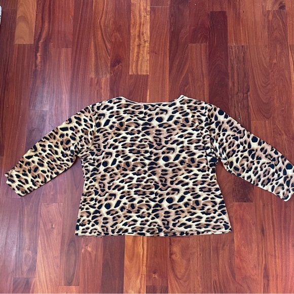 Vintage Sequin Leopard Print Long-Sleeve Top - Picture 4 of 4
